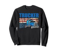 Trucker American Flag Funny Trucking Truck Driver Sweatshirt