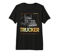 Trucker Born to Be Camionneur Vintage Design T-Shirt Haut de Gamme