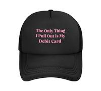 Trucker Cap Ce Que Je Sors, C'est Ma Carte De Débit Casquettes De Baseball Léger Base-Ball Capuchon Tendance pour Golf Voyages