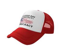 Trucker Cap C'est Une Bonne Journée pour Protéger La Démocratie Chapeau Soleil Réglable Casquettes De Baseball Unisexe pour Course À Pied Cadeau