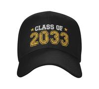 Trucker Cap Class of 2033 Graduation62 Black Base-Ball Capuchon Réglable Chapeau Soleil Unisexe Baseball Casquettes pour Golf Cadeau Outdoor