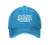 Trucker Cap Demandez-Moi À Propos De Ma Décharge Mystérieuse Et Sarcastique Chapeau Soleil Unisexe Casquette Baseball Léger pour Voyages Cadeau