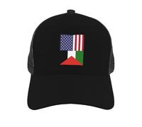 Trucker Cap Drapeau De L'Amitié Entre L'Amérique Et La Palestine Casquettes De Baseball Unisexe Base-Ball Capuchon Anti-UV Chapeau Sports Golf pour Cadeau Voyages