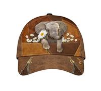 Trucker Cap Elephant Love Custom Elephant Love (23) Strapback Cap | Casquettes de Baseball Tendance Chapeaux Pare-Soleil Réglable Baseball Cap Pour Course à Pied Cadeau Voyages