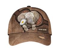 Trucker Cap Elephant Love Custom Elephant Love (4) Strapback Cap | Casquettes de Baseball Léger Strapback Cap Anti-UV Chapeaux Pare-Soleil Pour Course à Pied Golf Cadeau