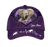 Trucker Cap Elephant Love Custom Elephant Love (7) Strapback Cap | Casquettes de Baseball Unisexe Chapeaux Pare-Soleil Léger Baseball Cap Pour Golf Course à Pied Voyages