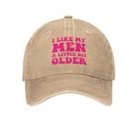 Trucker Cap J'aime Mes Hommes Un Peu Plus Âgés Casquette Baseball Tendance Chapeau Soleil Anti-UV pour Course À Pied Outdoor