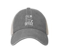 Trucker Cap Je Serai dans Mon Bureau en Tant Que Chef Pâtissier Casquettes De Baseball Léger Base-Ball Capuchon Unisexe pour Cadeau Course À Pied