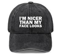 Trucker Cap Je suis Plus Gentil Que Mon Visage Ne Le Paraît Casquettes De Baseball Unisexe Casquette Baseball Léger pour Voyages Outdoor