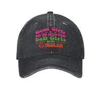Trucker Cap Les Bonnes Filles Vont Au Paradis, Les Mauvaises Filles Vont Aux Piments Chapeau Soleil Léger Casquette Baseball Unisexe pour Voyages Course À Pied