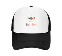 Trucker Cap MeshCap Vintage US EH Feuille Drapeau Canadien Américain Drapeau du Canada Rétro Baseball Cap Bucket Hat Militaire Tactique Cap Filles Chapeaux Hommes