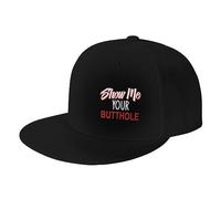 Trucker Cap Montre-Moi Ton Trou du Cul Chapeau Soleil Unisexe Casquettes De Baseball Tendance Base-Ball Capuchon pour Voyages Golf Cadeau