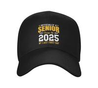 Trucker Cap Officially A Senior Class of 2025 My Last First Day First Day5 Black Chapeau Soleil Anti-UV Baseball Casquettes Tendance Casquette Baseball pour Voyages Cadeau Course À Pied