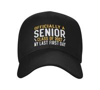 Trucker Cap Officially A Senior Class of 2027 My Last First Day First Day2812 Black Chapeau Soleil Réglable Casquettes De Baseball Tendance Baseball Casquettes pour Outdoor Voyages Course À Pied