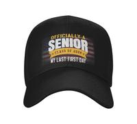 Trucker Cap Officially A Senior Class of 2028 My Last First Day First Day98 Black Baseball Casquettes Anti-UV Chapeau Soleil Réglable Casquette Baseball pour Golf Voyages Cadeau