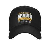 Trucker Cap Officially A Senior Class of 2029 My Last First Day First Day13 Black Base-Ball Capuchon Tendance Chapeau Soleil Léger Casquettes De Baseball pour Outdoor Voyages Course À Pied