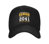 Trucker Cap Officially A Senior Class of 2041 My Last First Day First Day102 Black Réglable Base-Ball Capuchon Unisexe Casquettes De Baseball pour Voyages Outdoor Course À Pied
