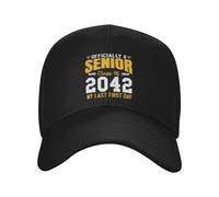 Trucker Cap Officially A Senior Class of 2042 My Last First Day First Day124 Black Casquette Baseball Léger Base-Ball Capuchon Unisexe Baseball Casquettes pour Course À Pied Golf Outdoor