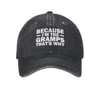 Trucker Cap Parce Que Je suis Le Grand-Père, C'est Pourquoi Chapeau Soleil Unisexe Casquette Baseball Réglable pour Golf Outdoor