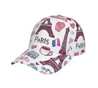 Trucker Cap Paris Butterfly Eiffe Casquette Baseball Léger Casquettes De Baseball Unisexe Chapeau Sports pour Voyages Outdoor Course À Pied