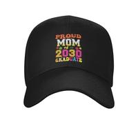 Trucker Cap Proud Mom of A Class of 2030 Graduate Senior37 Black Baseball Casquettes Unisexe Casquette Baseball Tendance Base-Ball Capuchon pour Voyages Outdoor Course À Pied