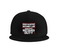 Trucker Cap Quand L'Injustice Devient Loi, La Résistance Devient Un Devoir. Casquettes De Baseball Léger Base-Ball Capuchon Tendance Casquette Baseball pour Cadeau Golf Voyages