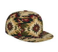 Trucker Cap Southwestern Aztec Tribal Native American Beige Brown Casquette Baseball Unisexe Chapeau Soleil Tendance Base-Ball Capuchon pour Voyages Course À Pied Golf