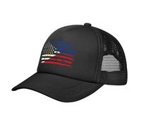 Trucker Cap USA American and Philippines Filipino Flags Combo Printed Chapeau Sports Léger Base-Ball Capuchon Unisexe Casquettes De Baseball pour Golf Voyages Course À Pied