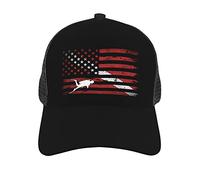 Trucker Cap Vintage American Diver Flag USA Scuba Diving Dive Flag Base-Ball Capuchon Unisexe Chapeau Soleil Tendance Casquettes De Baseball pour Course À Pied Voyages Outdoor