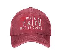 Trucker Cap We Walk by Faith Not by Sight Casquette Baseball Réglable Base-Ball Capuchon Unisexe Chapeau Soleil pour Voyages Outdoor Cadeau
