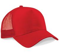 Trucker Retro Cap Beechfield Snapback Casquette 5-Panel Différentes couleurs. Couleurs(Classic Red)