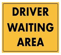 Trucker Wait Zone Arrow Tin Sign For Warehouse Lot 12x8 Inch