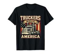 Truckers Move America Un Chauffeur de Camion drôle Fait du camionnage pour Hommes et Papa T-Shirt