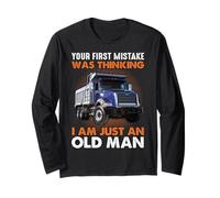 Trucking I Am Just an Old Men Funny Truck Diver Trucker Manche Longue