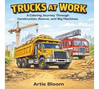 Trucks at Work - A Coloring Journey Through Construction, Rescue, and Big Machines: Fire Trucks, Dump Trucks, Garbage Trucks, and Construction ... Realistic Truck Coloring Pages for All Ages