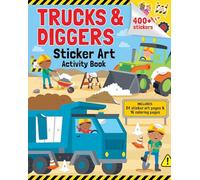 Trucks & Diggers: Sticker Art & Coloring: Activity Book With over 400 Stickers