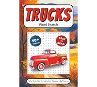 Trucks Word Search Games: 50+ Puzzles With Easy to Read Print about Pickups, Semis, Rigs & More | 6x9 inches 110 pages | Gift for Vacations, Holidays, Leisure