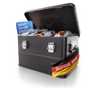 Trucky Boîte en aluminium avec couvercle verrouillable Noir 30 l