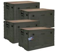 Trucky Coffret de Rangement Boîte Camping Caisse Pliante avec Couvercle