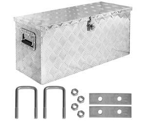 Trucky Truck Box Caisse de Transport Remorque Boîte à Outils Chequer Plaque en Alu D080 Montage