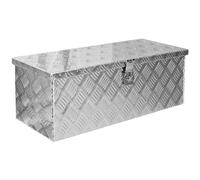 Trucky Truck Box Caisse de Transport Remorque Boîte à Outils | Modèle D050, 68 x 31 x 25 cm, Chequer Plaque en Alu, voiture, Atelier