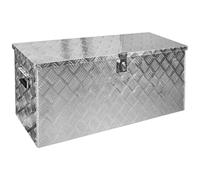 Trucky Truck Box Caisse de Transport Remorque Boîte à Outils | Modèle D120, 89 x 36 x 42 cm, Chequer Plaque en Alu, voiture, Atelier