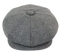 TruClothing Béret Homme Tweed Casquette Style Vendeur de journeaux Blinders Gris S