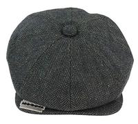 TruClothing Béret Homme Tweed Style Newsboy British Gentleman avec Rasoir Casquette Plate Grand père Ã 8 Quartiers Vert Olive L