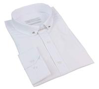 TruClothing Chemise Homme col Club avec Broche Barre Coton Popeline Noir Blanc Style années 20 British Gentleman