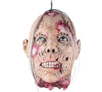 Trucs effrayants|.Trucs effrayants | Accessoire de tête coupée à suspendre, accessoires d'Halloween, tête sanglante en latex grandeur nature pour fête d'Halloween en intérieur, bar, décoration de mai