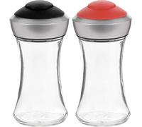 Trudeau Lot de 2 salière et poivrière Pop - Petit modèle - Rouge et noir