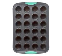 Trudeau Structure Moule à muffins en silicone, pan-24 tasses, gris/menthe
