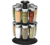 TRUDEAU Verre 5050885 Support à Epices 16 Bouteilles Epices Noir Incluses