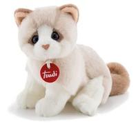 Trudi - Peluche chat Brad - Blanc/Beige - Reproduction réaliste - 20 cm (modèle 20872)